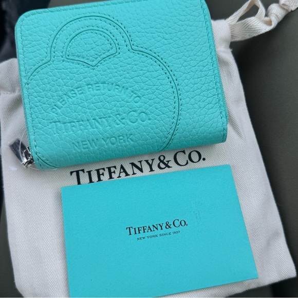 Tiffany & Co. Blue Leather Zipper Wallet Return To Tiffany - Picture 5 of 5